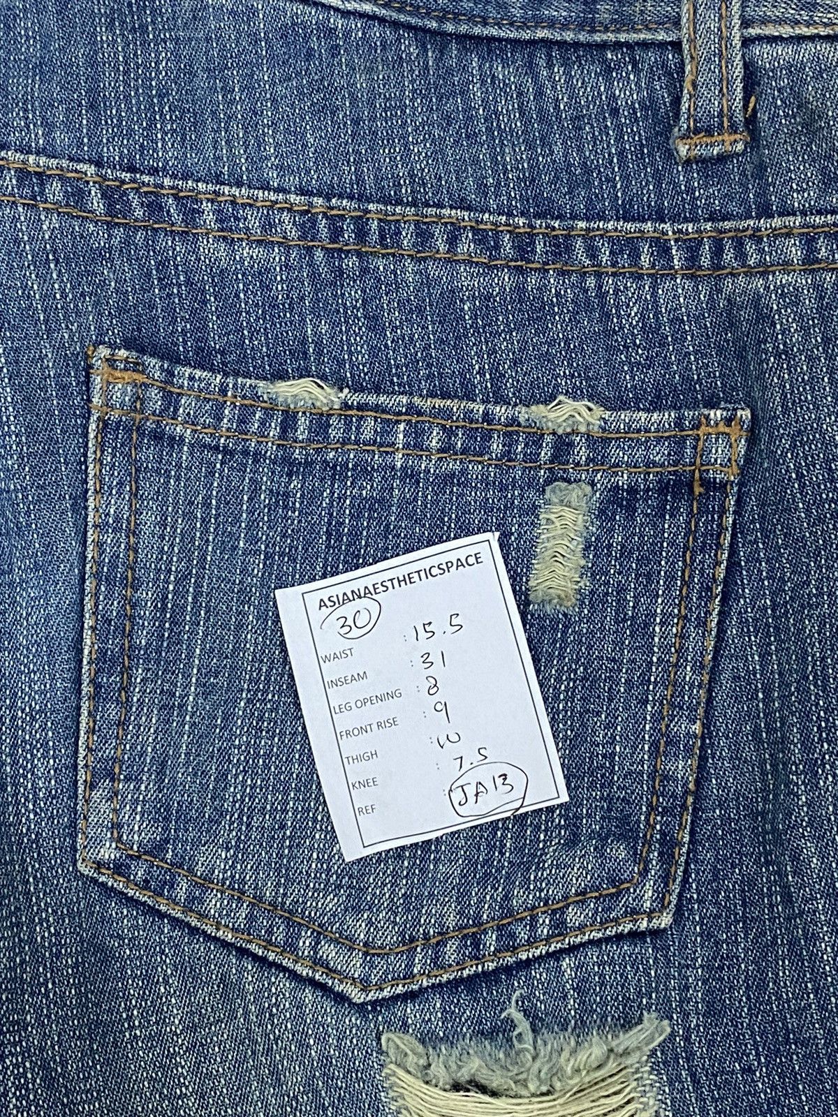 Gf Jean Japan Distressed Denim Blue Way Clawn Marks