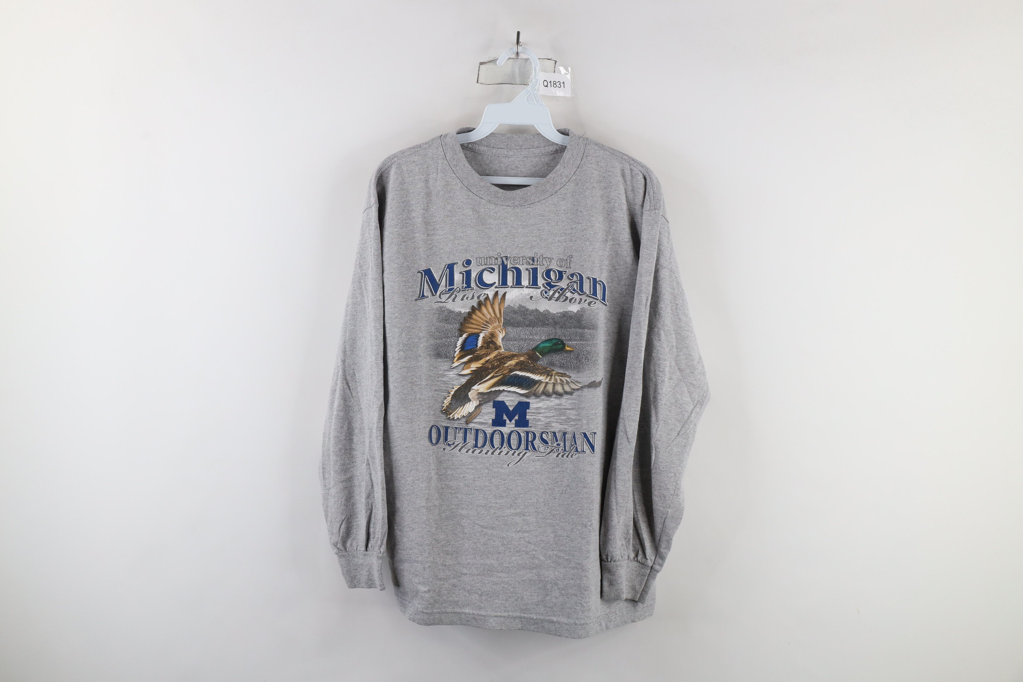 Vintage Vintage 90s of Michigan Outdoorsman Long Sleeve T-Shirt Size US L / EU 52-54 / 3 - 1 Thumbnail
