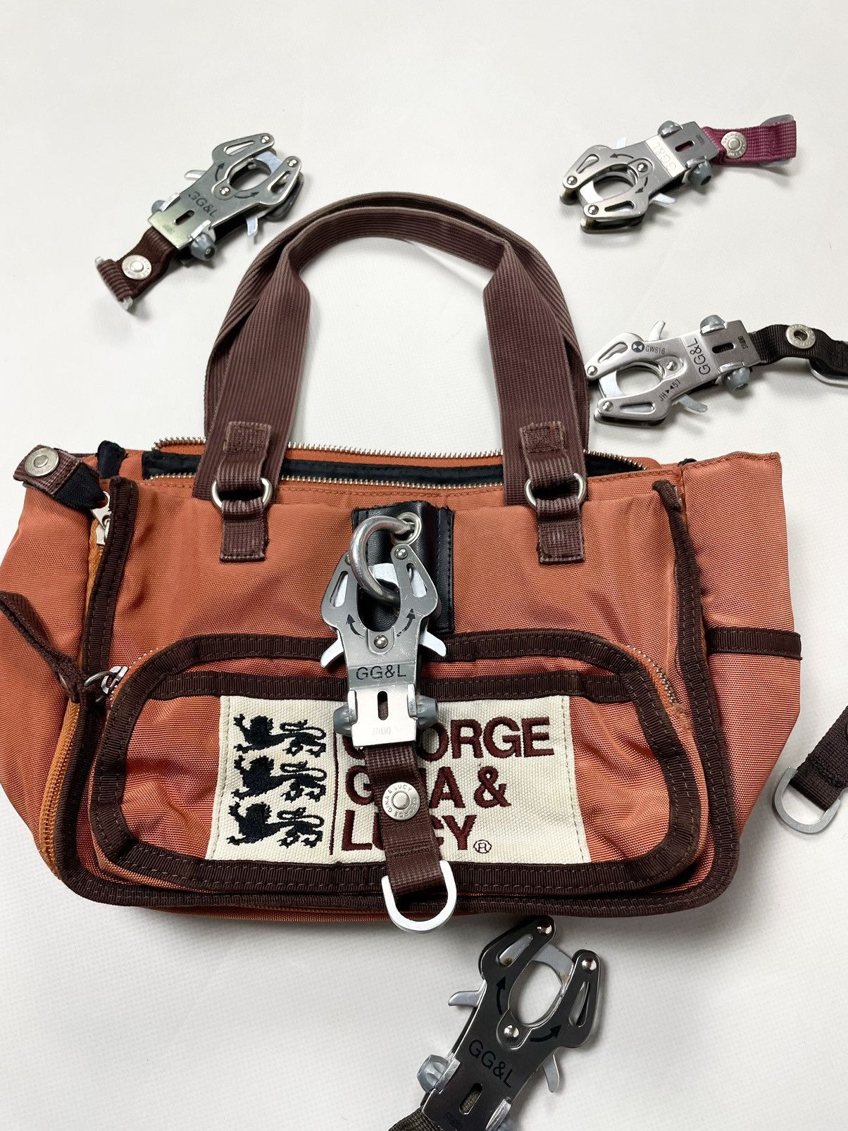 Japanese Brand George Gina & Lucy Vintage Orange Alyx Carabiner Bag GGL Size ONE SIZE - 4 Thumbnail