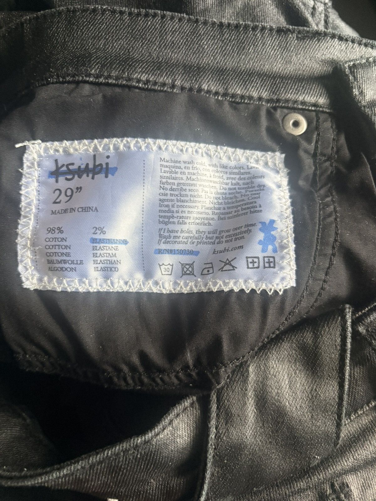 Ksubi KSUBI Chitch 999 Black Wax Size US 29 - 3 Thumbnail