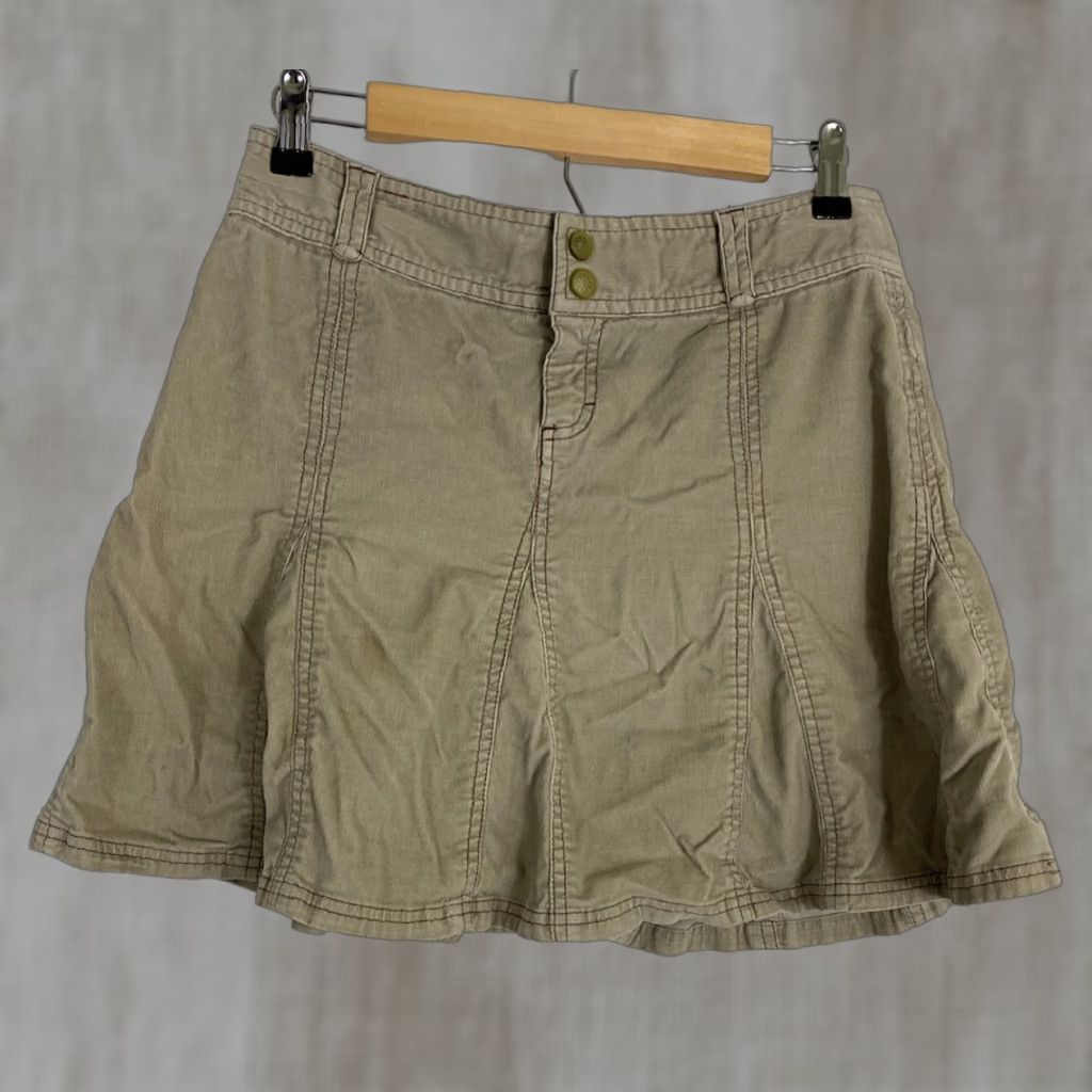 Athleta Athleta Whenever Skirt 4p Corduroy Flare A-Line Beige Khaki Tan Skirt Women Petite 4P Beige Corduroy A-Line Lined Short Size 27" / US 4 / IT 40 - 1 Thumbnail
