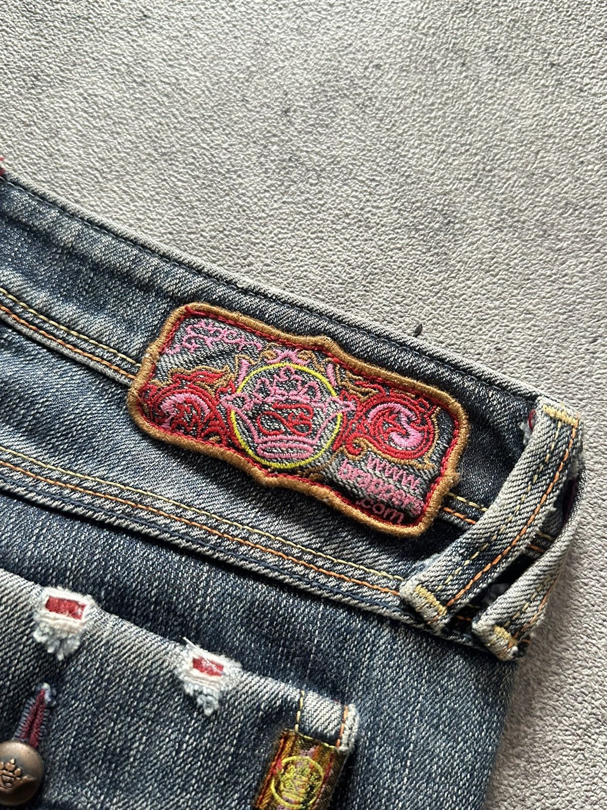 Tornado Mart 90s Japanese Brappers Flared Washed Denim Jeans Lgb Size US 29 - 11 Thumbnail