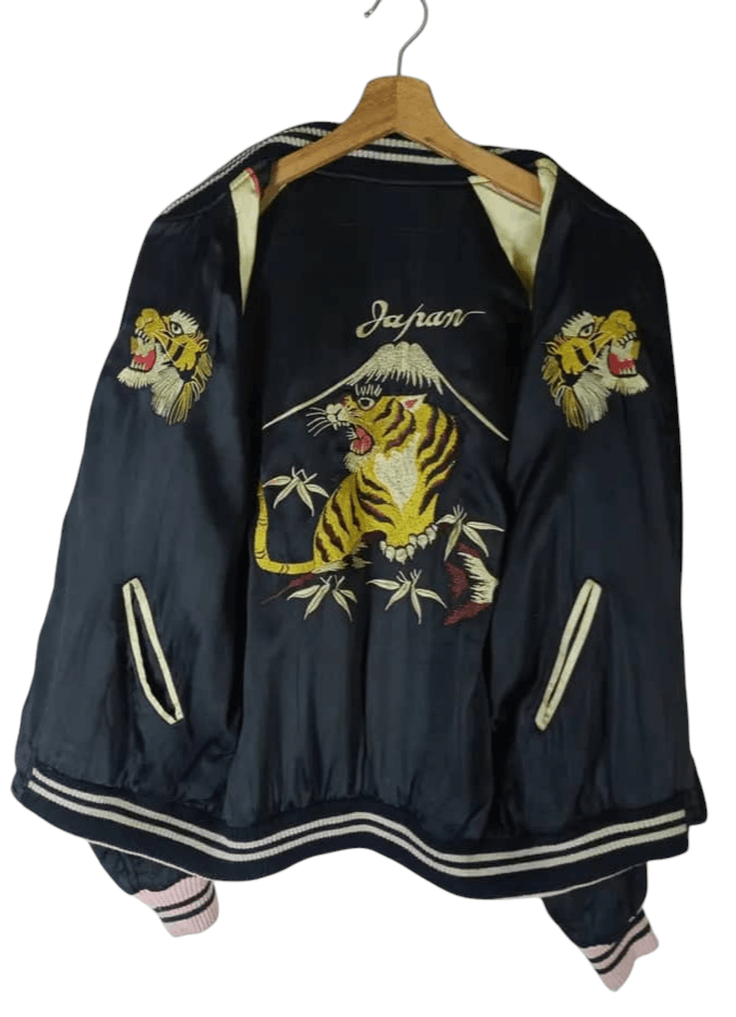 Japanese Brand × Vintage Vintage Sukajan Embroidered Logo Reversible Satin Jacket et Size US M / EU 48-50 / 2 - 3 Thumbnail