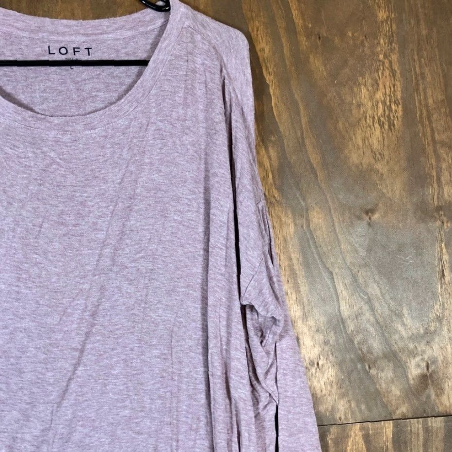 Loft LOFT Womens Shirt Purple Long Sleeve Casual Stretch Regular Large Adults Womens Shirt Size L / US 10 / IT 46 - 5 Thumbnail