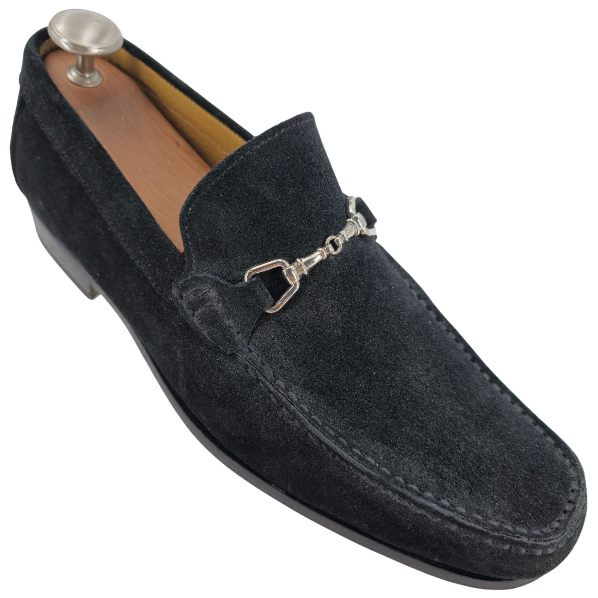 Brooks Brothers Italy Men 11 Dress Shoes Black Suede Leather