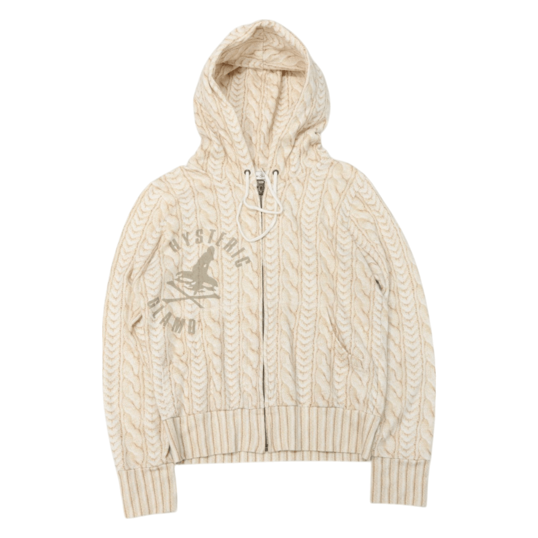 Hysteric Glamour HYSTERIC GLAMOUR Rope Pattern Zip-Up Hoodie Size ONE SIZE - 1 Thumbnail