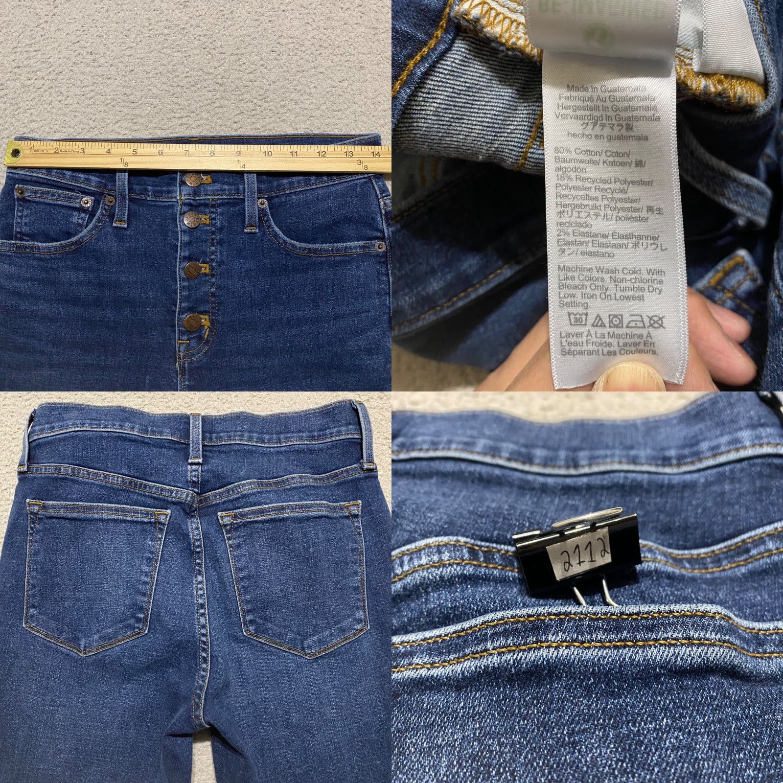 J.Crew J.CREW Jeans Blue Denim Dark Wash High Rise Skinny 28 Adult Womens Size 28 Denim Stretch Regular Size 28" / US 6 / IT 42 - 8 Thumbnail