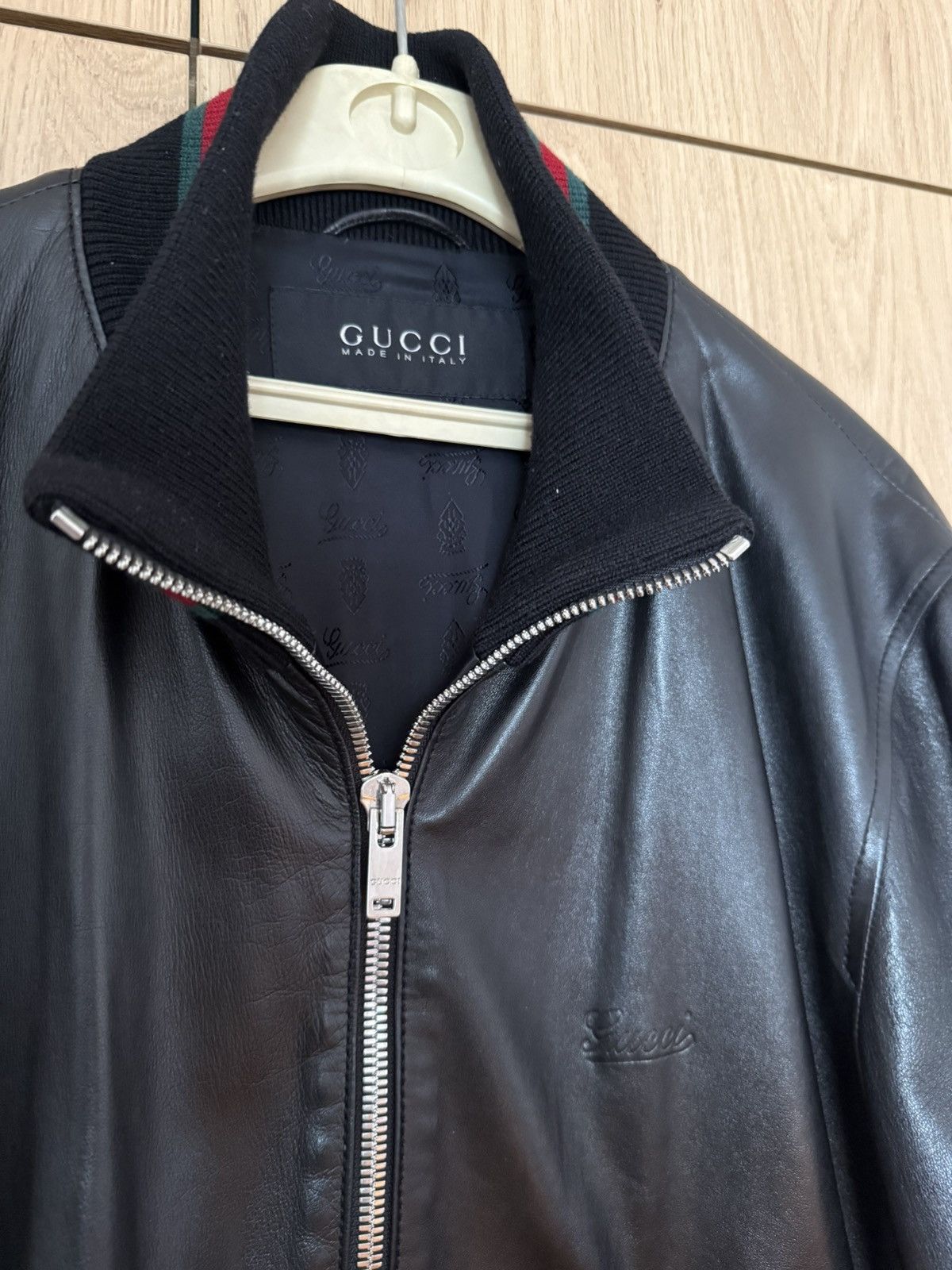 Gucci Gucci leather bomber jacket Size US L / EU 52-54 / 3 - 2 Thumbnail