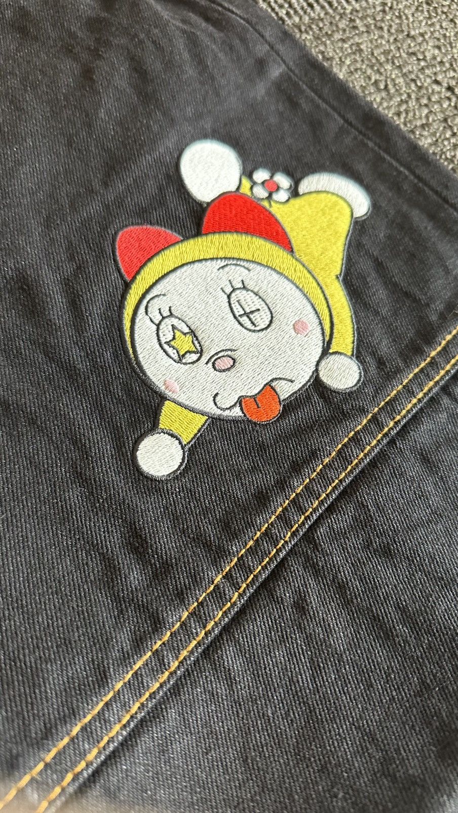 Palace x Doraemon P90 jean (black stone wash) (32)