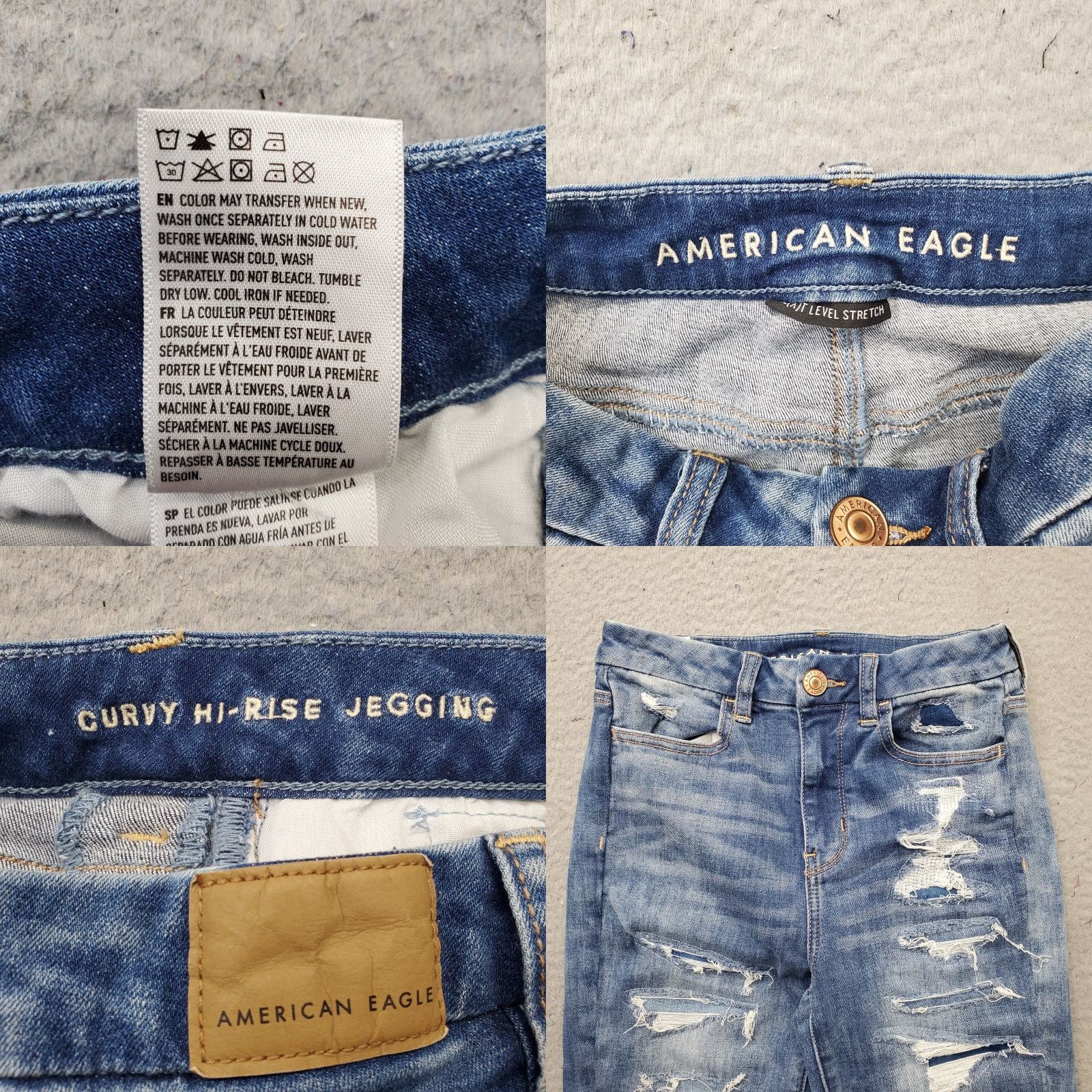 American Eagle Outfitters American Eagle Outfitters Curvy Jegging Jeans Womens 2 Blue High Rise Regular Fit Special: N/A Size 26" / US 2 / IT 38 - 8 Thumbnail