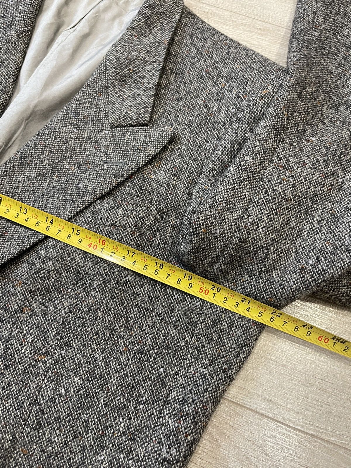 Vintage Senza Limiti Double Breasted Wool Tweed Blazer 42R Size 42R - 17 Thumbnail
