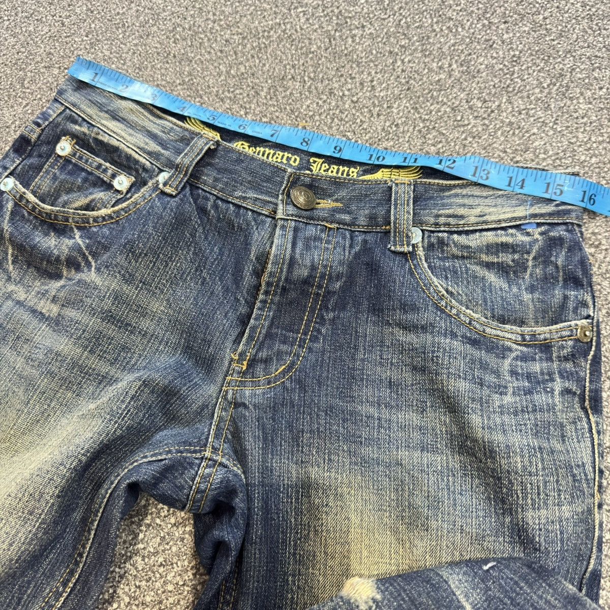 If Six Was Nine Insane ‼️ Flared Distressed Whisker Denim LGB Style Gennaro Size US 31 - 16 Thumbnail