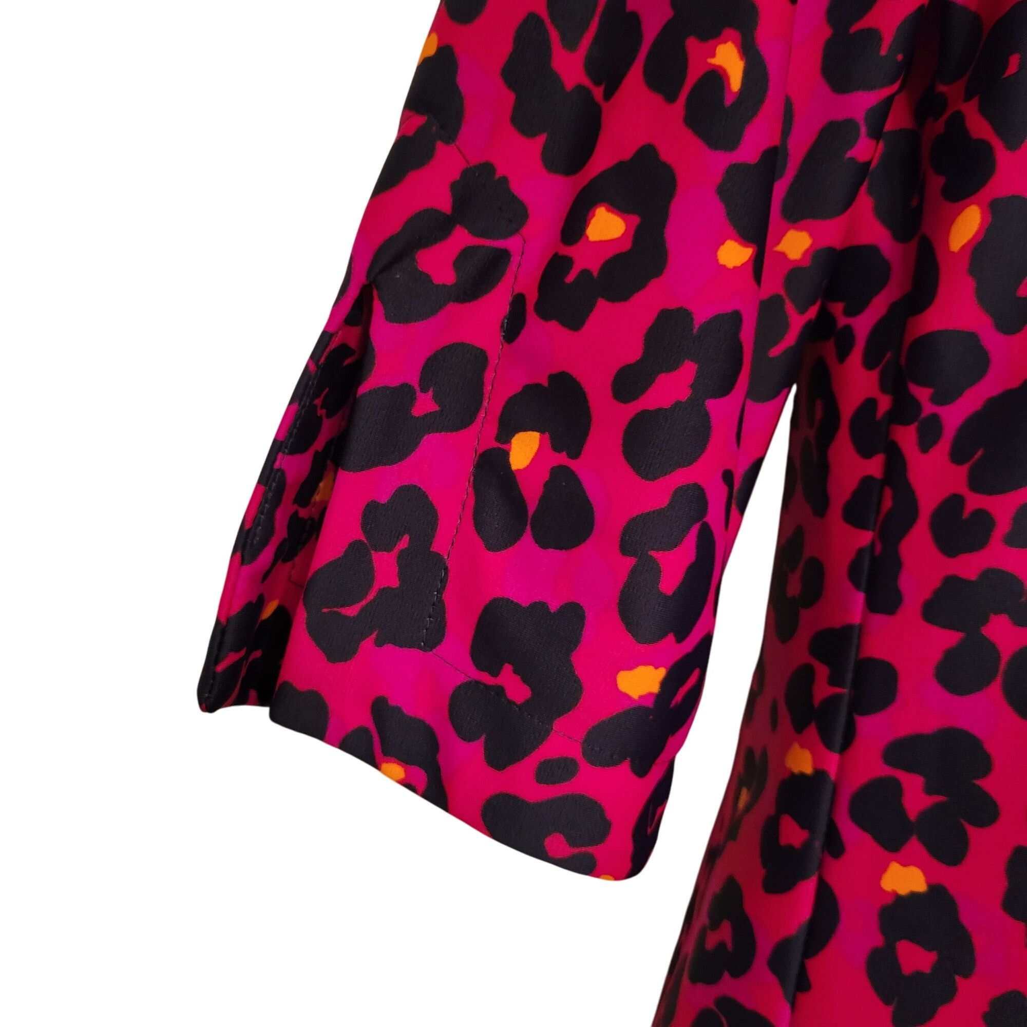 Other Jude Connally Hot Pink Animal Print Leopard Dress S USA V Ne Size S / US 4 / IT 40 - 4 Thumbnail