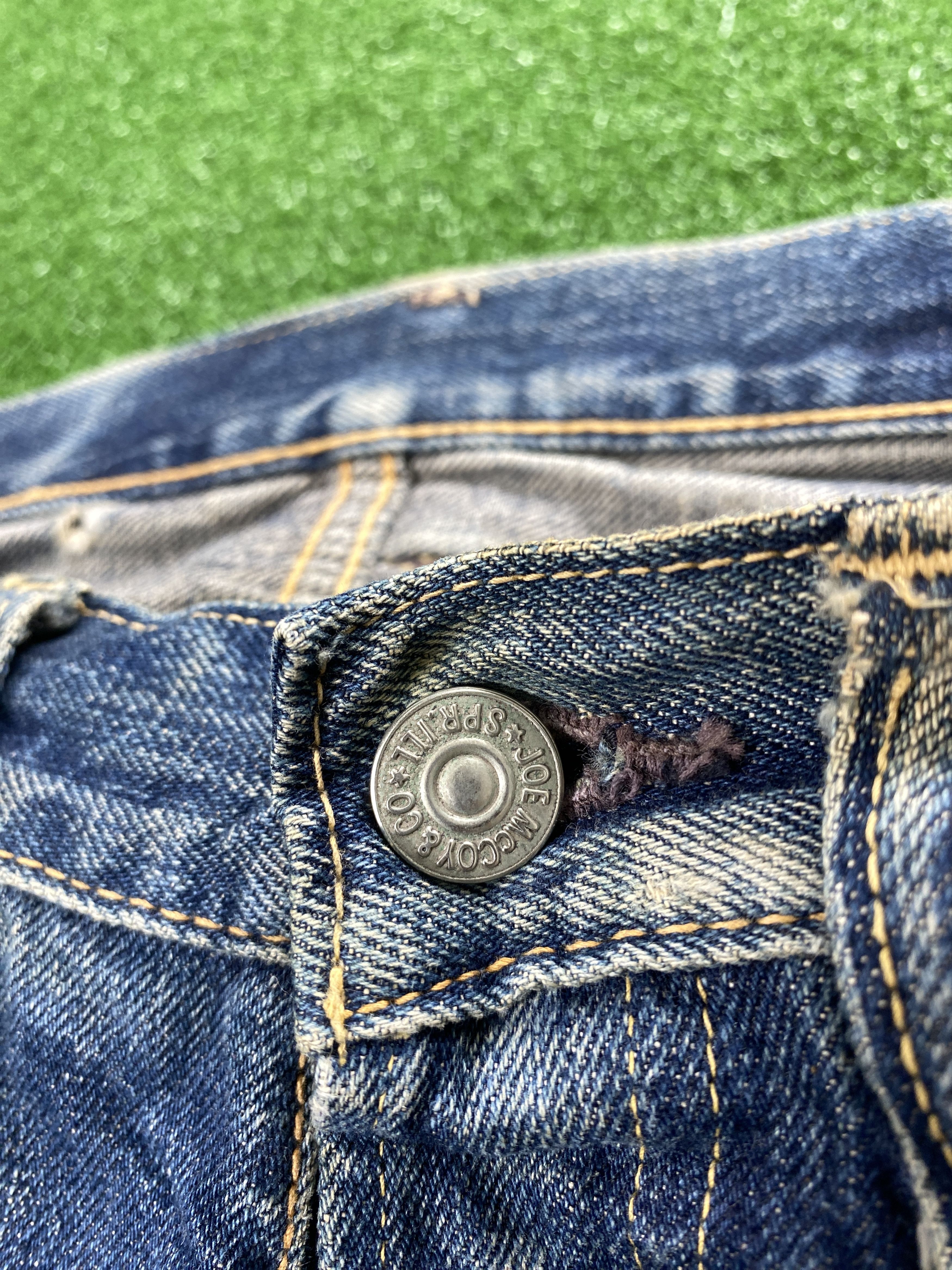 Japanese Brand 💢 Selvedge Joe Mccoy & Co Faded Distressed Jeans CP0084 Size US 32 / EU 48 - 6 Thumbnail