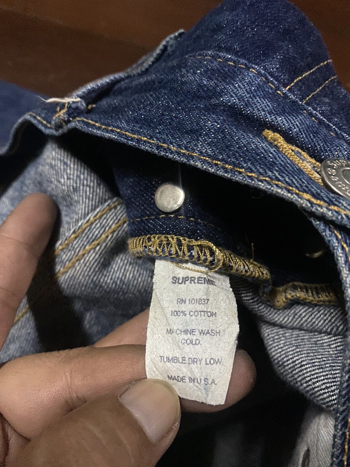 FIRE 🔥🔥 VINTAGE SUPREME DENIM TEAR RIPPED SHORT DISTRESSED