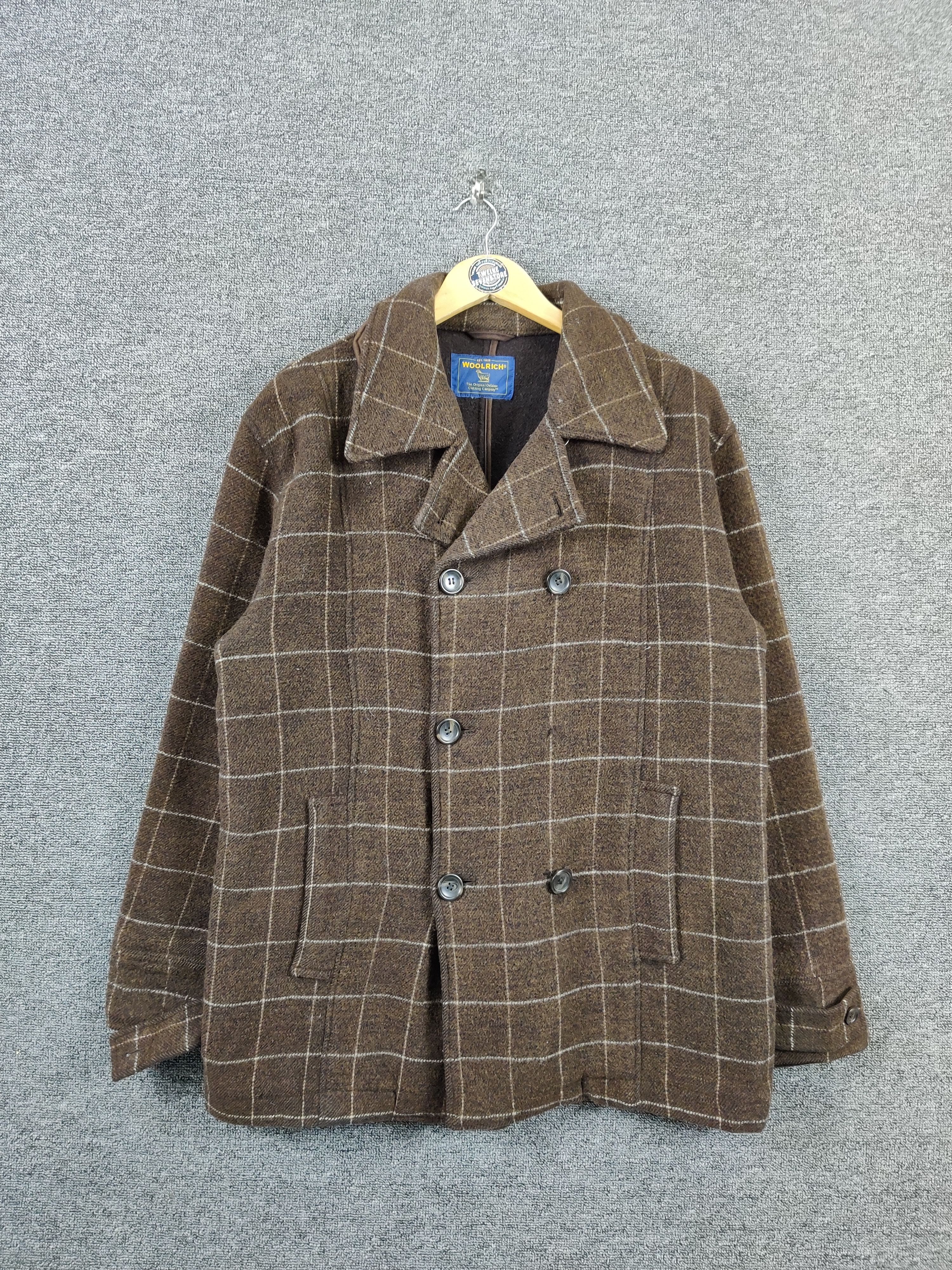 Woolrich Woolen Mills Vintage Woolrich Wool Plaid Double Breasted Coat Size US M / EU 48-50 / 2 - 1 Thumbnail
