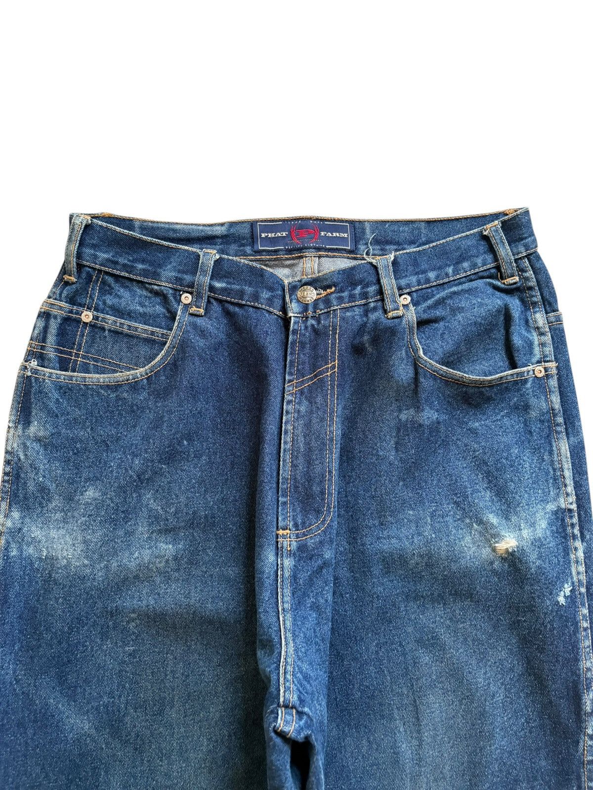 Phat Farm Vintage Phat Farm Carpenter Blue Wash Baggy Jeans Size US 32 / EU 48 - 4 Thumbnail