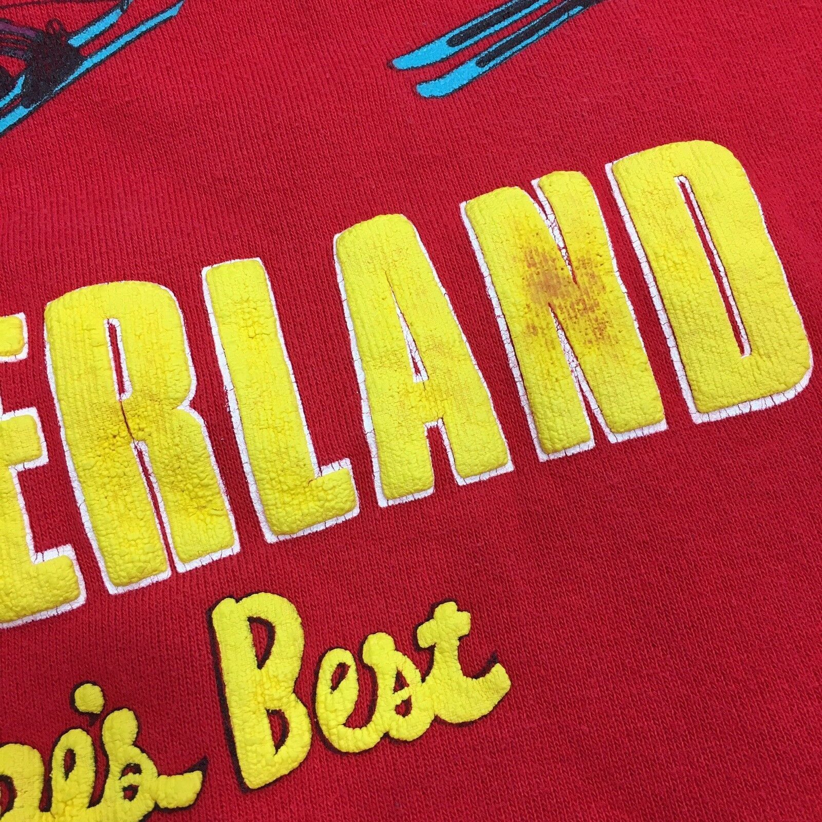 Russell Athletic Vtg Russell SKI ADVENTURE Switzerland V Stitch Sweatshirt Size US L / EU 52-54 / 3 - 3 Thumbnail