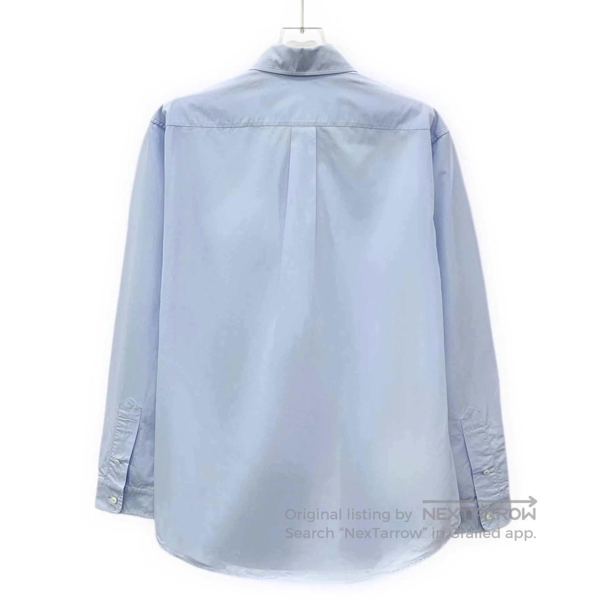 Miu Miu Miu Miu Light blue logo embroidered cotton collar long-sle Size XS / US 0-2 / IT 36-38 - 2 Thumbnail