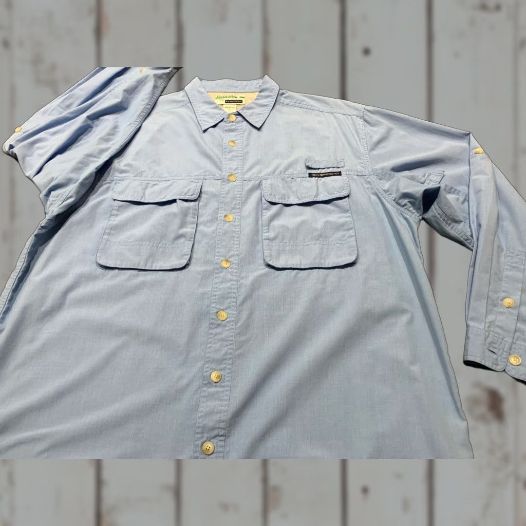ExOfficio Exofficio Buzz Off Shirt Long Sleeve Button-Up Outdoor Casual Men’s XL Blue Size US XL / EU 56 / 4 - 1 Thumbnail