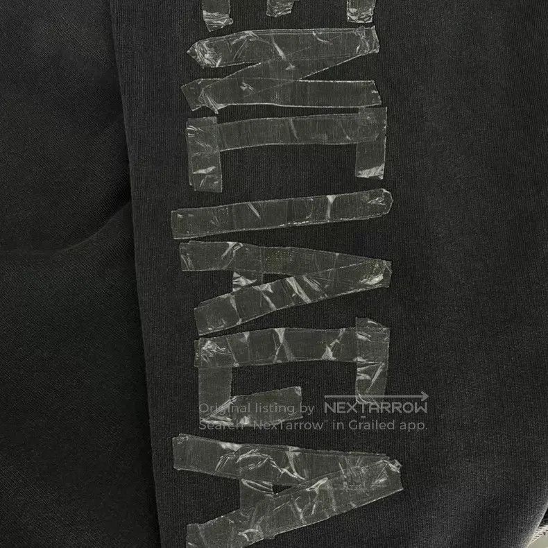 Balenciaga Balenciaga Black Letter Tape Hooded Sweatshirt Size US M / EU 48-50 / 2 - 8 Thumbnail