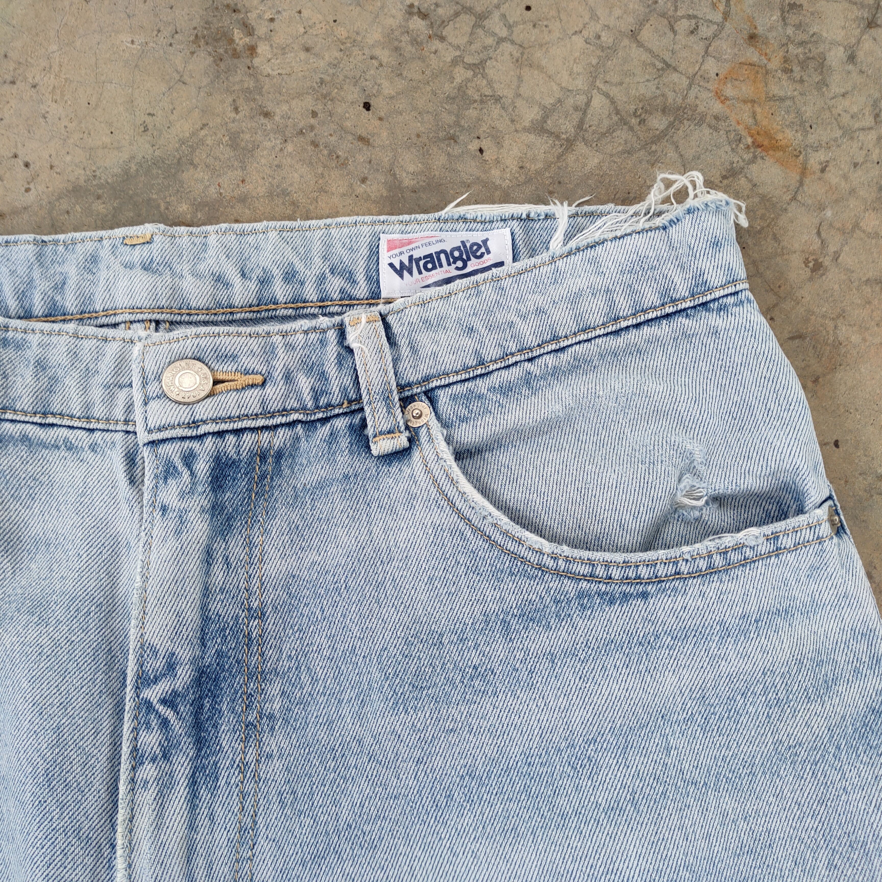 Jean × Vintage × Wrangler VINTAGE WRANGLER FADED RIPPED JEANS DENIM PANTS Size US 34 / EU 50 - 8 Thumbnail
