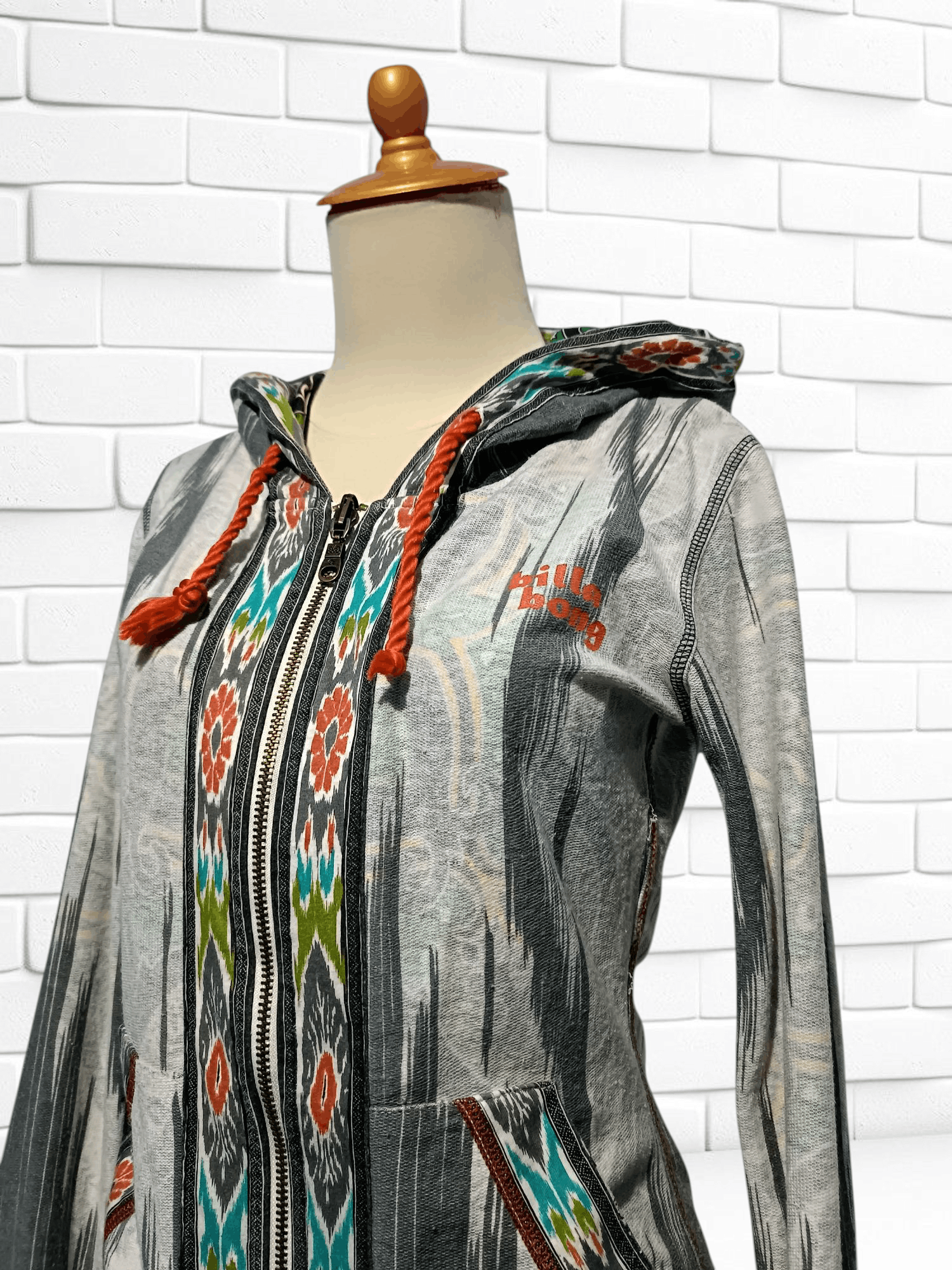 Billabong Vintage Billabong All Over Print Hoodie Size S / US 4 / IT 40 - 3 Thumbnail