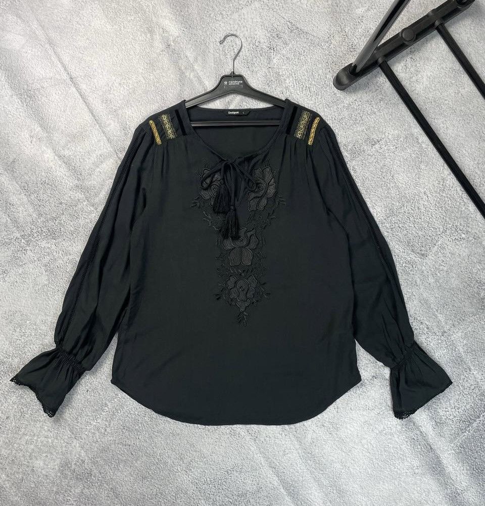 Desigual Desigual ladies black blouse Size L / US 10 / IT 46 - 2 Thumbnail