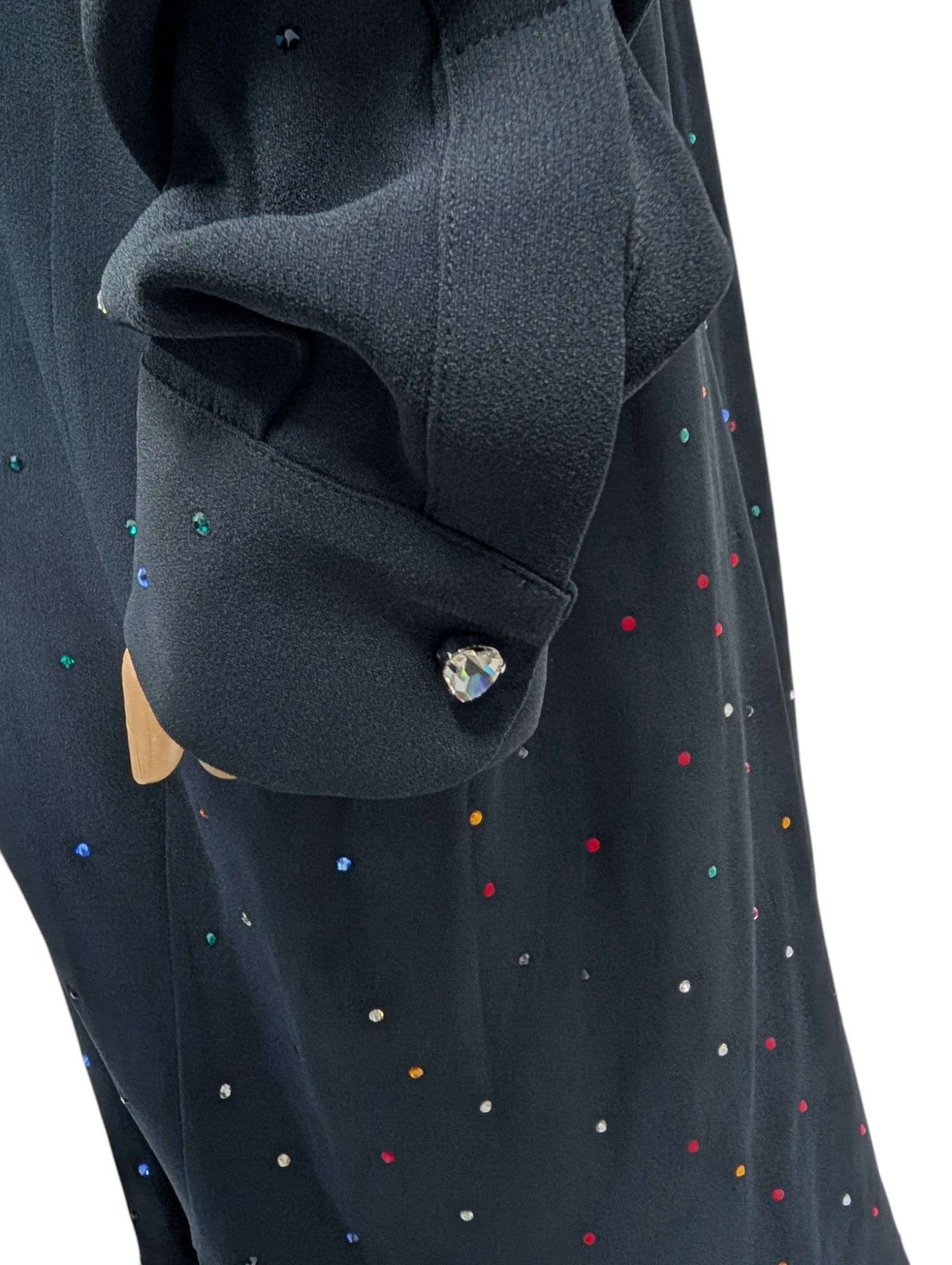 Christopher Kane Black Shirt Dress With Multi Color Crystal Embellishments Size M / US 6-8 / IT 42-44 - 5 Thumbnail