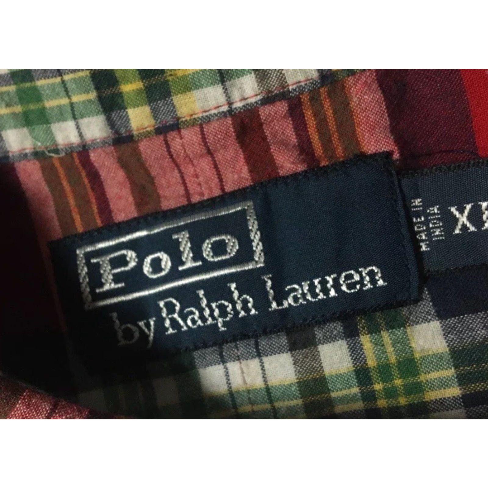 Polo Ralph Lauren VINTAGE Polo Ralph Lauren Shirt XL Red Flannel Patchwork Button-Up Cowboy Army Epaulette 90s 80s Mens Size US XL / EU 56 / 4 - 3 Thumbnail