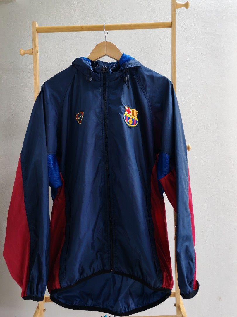 Vintage Nike FCB Windbreaker Jacket – Barça Era Glory (M)
