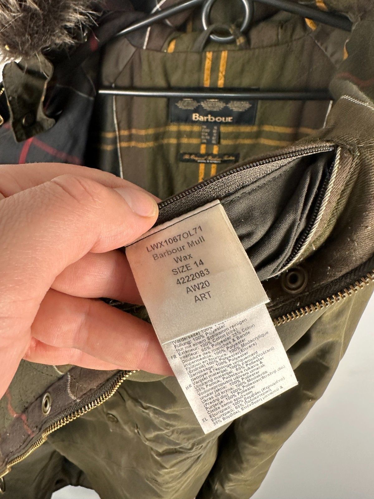Barbour Ladies Barbour Mull Wax Hooded Green Waxed Jacket SizeUS 10 Size L / US 10 / IT 46 - 11 Thumbnail