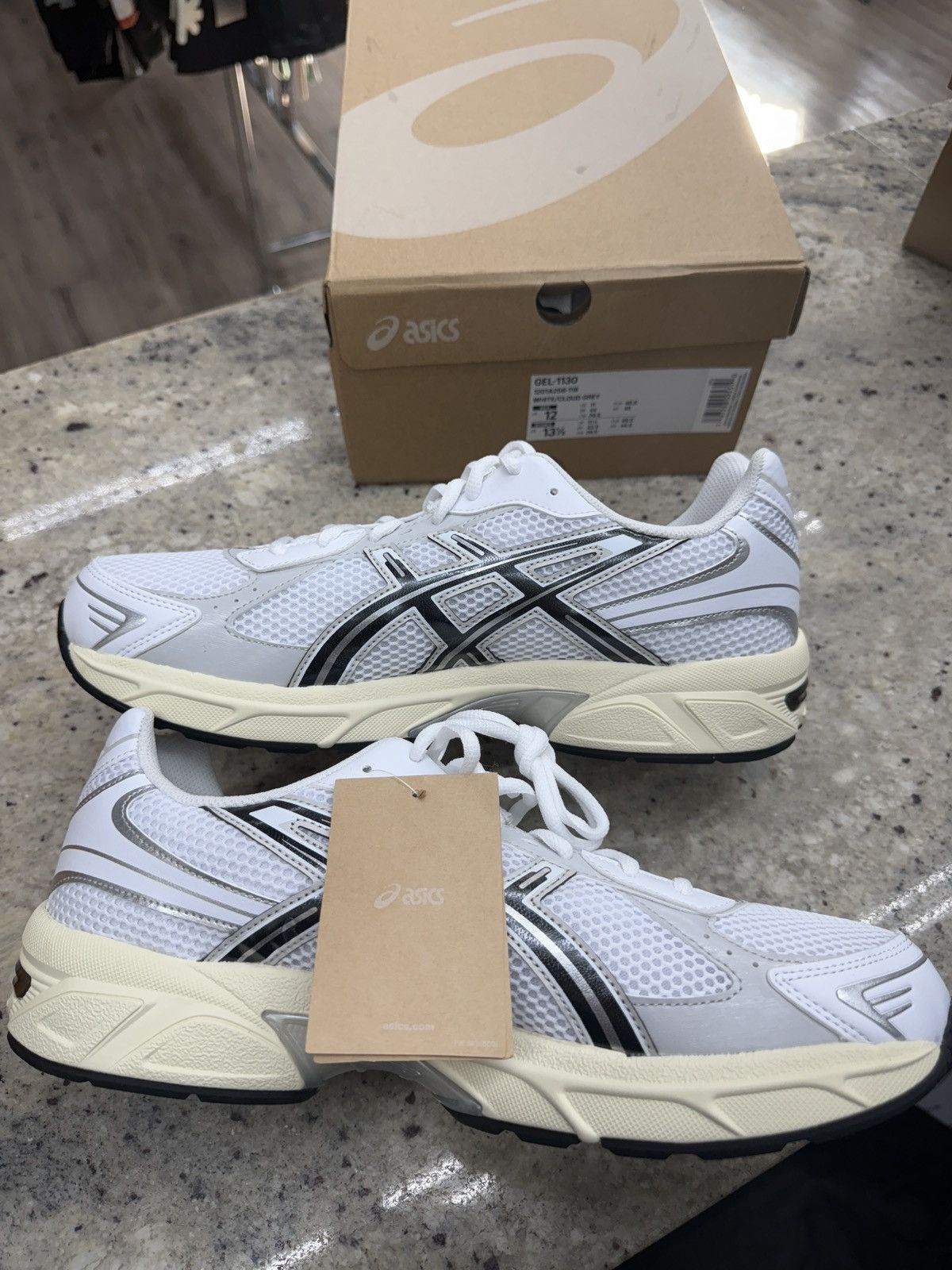 Asics Gel-1130s White/cloud Grey Size US 12 / EU 45 - 2 Thumbnail