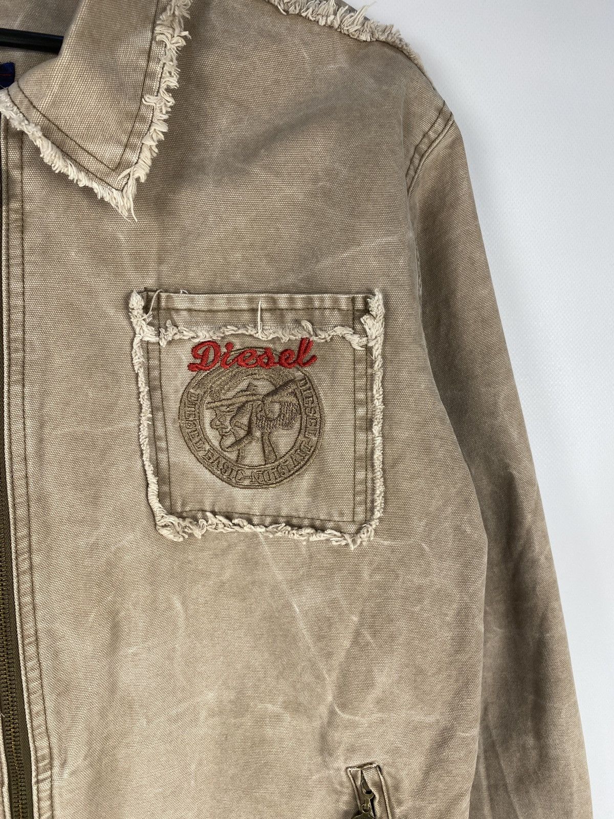 Diesel Diesel Distressed Big Logo Patchwork Crash Denim Jacket Size US M / EU 48-50 / 2 - 2 Thumbnail