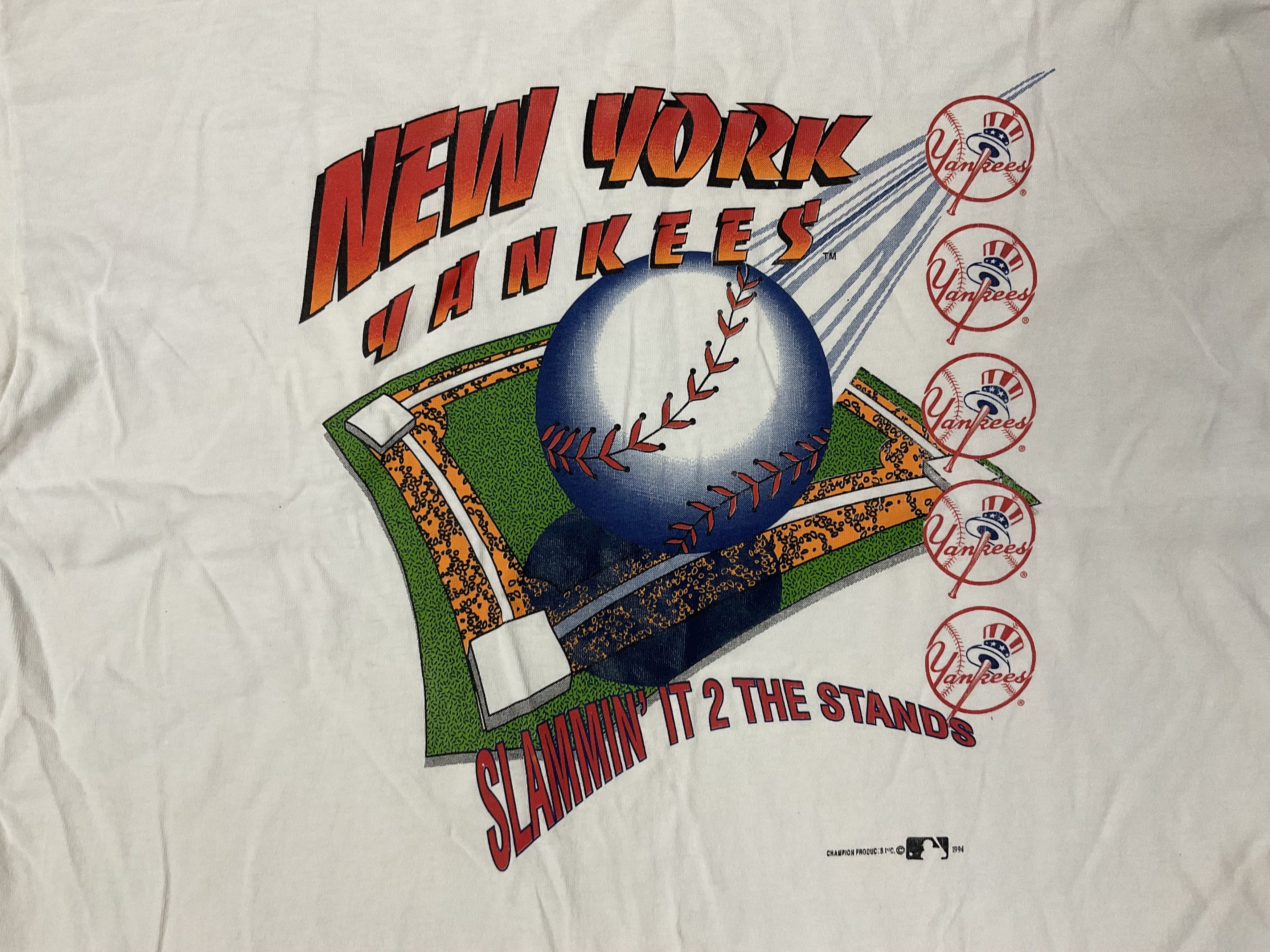 Champion Vintage Champion USA 1994 mlb New York Yankees T-Shirt Size US XL / EU 56 / 4 - 2 Thumbnail