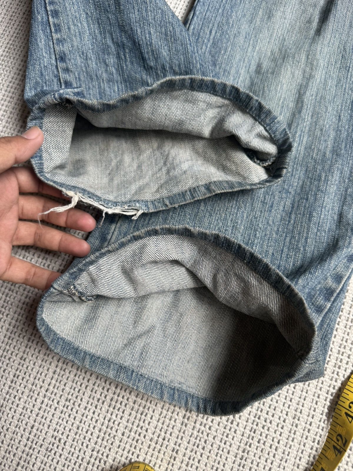 Japanese Brand EDGE RUPERT distressed y2k/punk flare jeans Size US 34 / EU 50 - 14 Thumbnail
