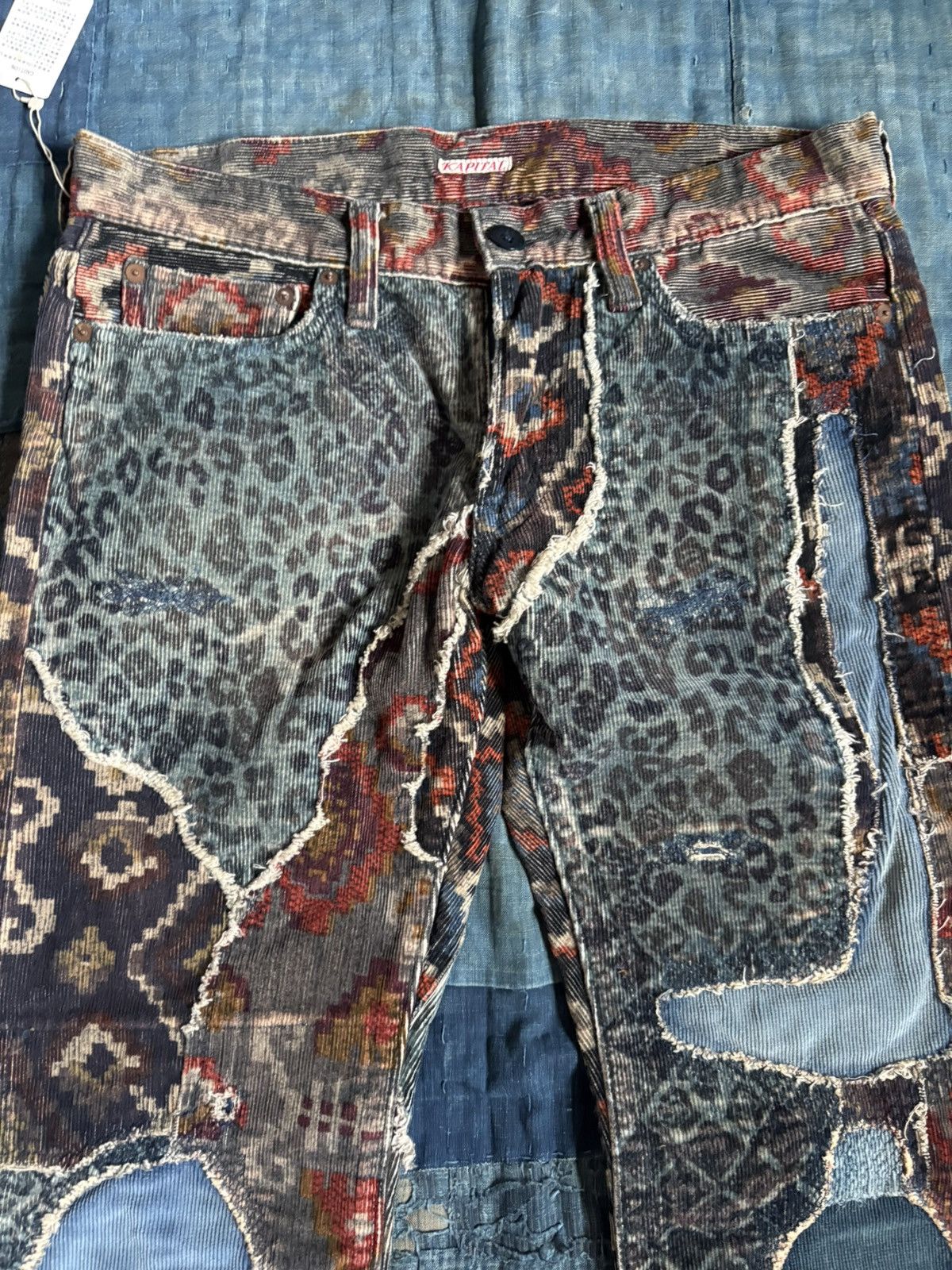 Kapital Kountry KOUNTRY Repair Mixed Pattern Corduroy Patchwork Jeans Size US 30 / EU 46 - 3 Thumbnail