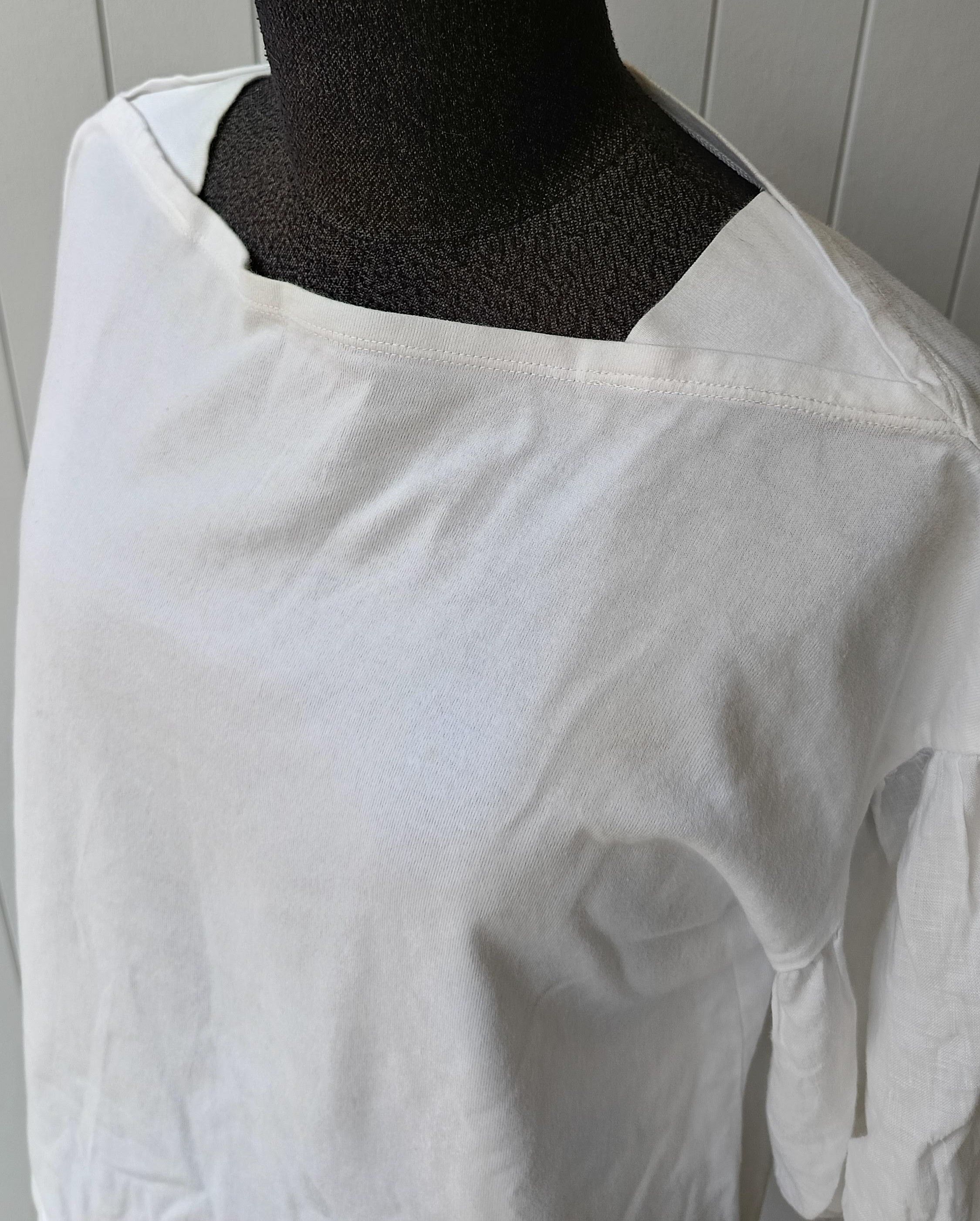 Issey Miyake × Tsumori Chisato Tsumori Chisato 2 by ISSEY MIYAKE white linen sleeve tshirt Size XS / US 0-2 / IT 36-38 - 4 Thumbnail