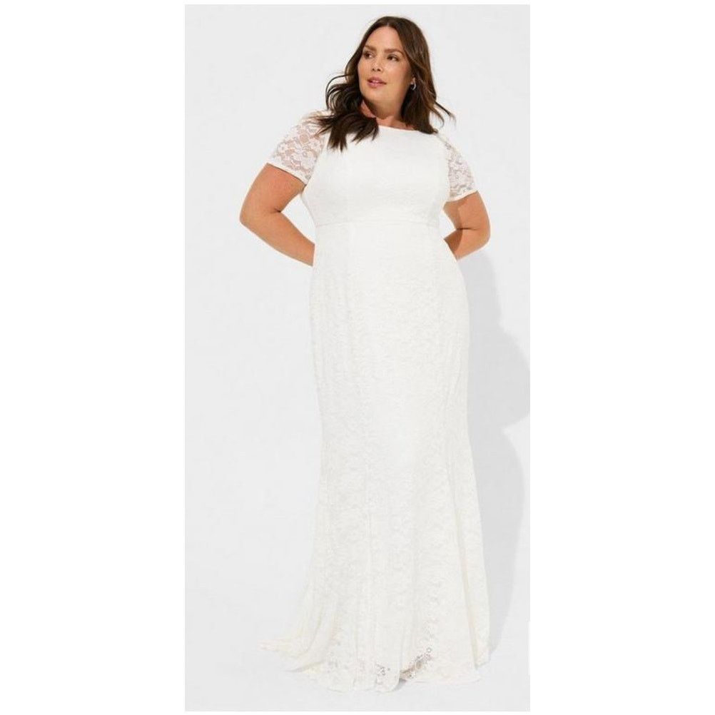 Plus Sz 18 Everafter for TORRID Ivory Lace Wedding Gown NWT