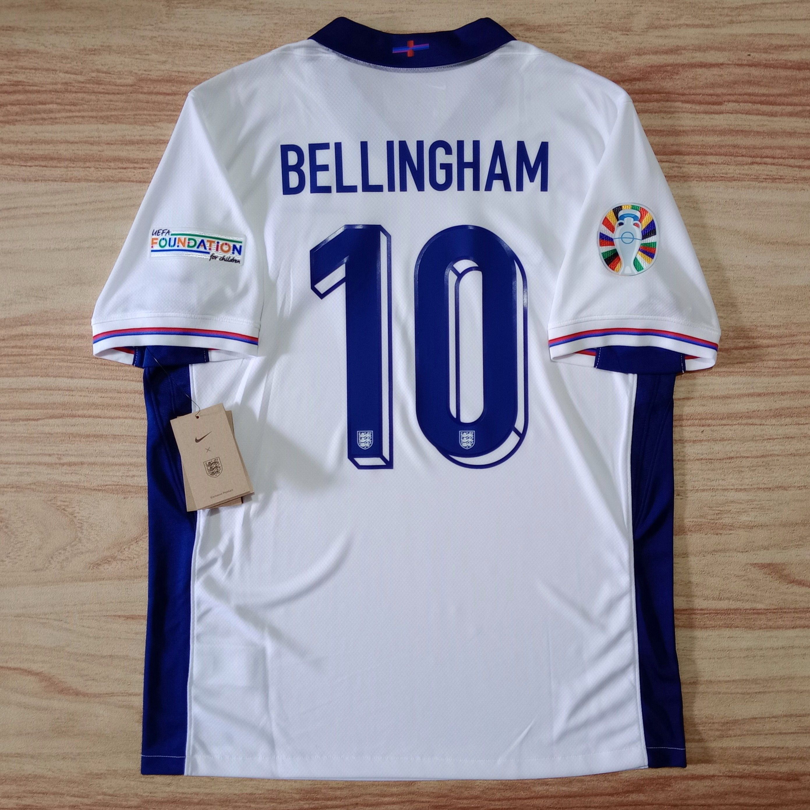 Nike England Euro 2024 Home Jersey Jude Bellingham 10 Size US L / EU 52-54 / 3 - 2 Thumbnail