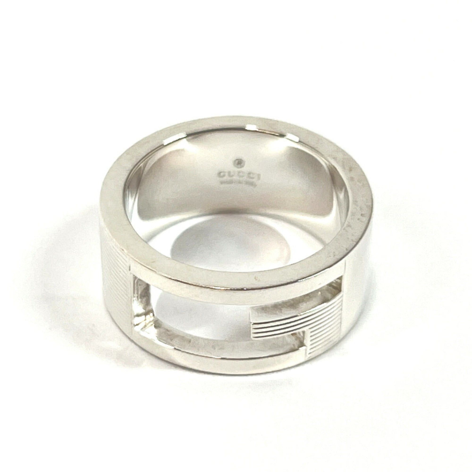 image of Gucci Branded G Ring/ring Silver 925 Unisex in Black, Women's
