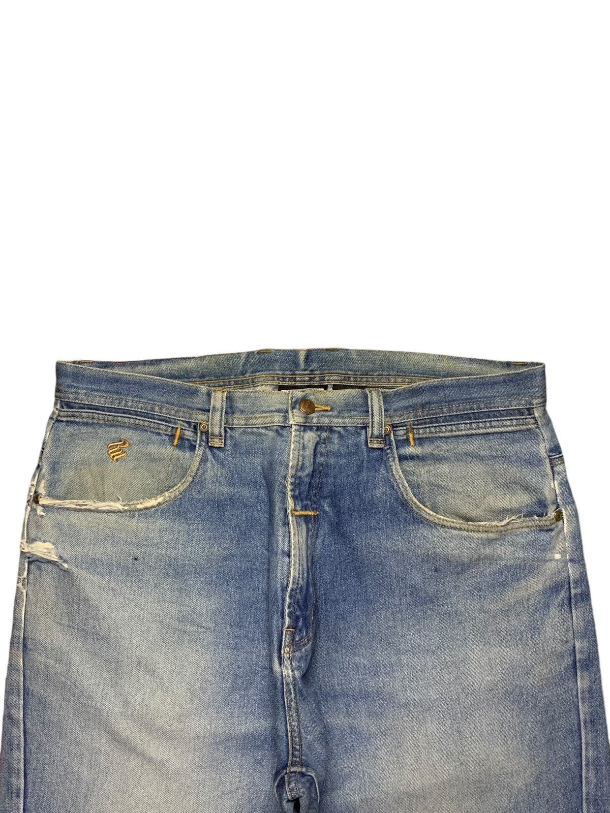 Japanese Brand × Rocawear Vintage Rocawear Faded Wash Patched Distressed Baggy Jeans Size US 37 - 4 Thumbnail