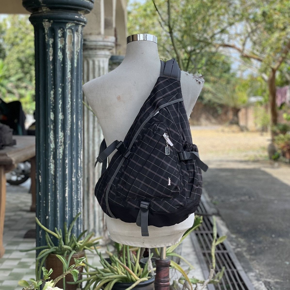 Japanese Brand East Boy Checkered Multi Pocket Gorpcore Crossbody Bag Size ONE SIZE - 1 Thumbnail