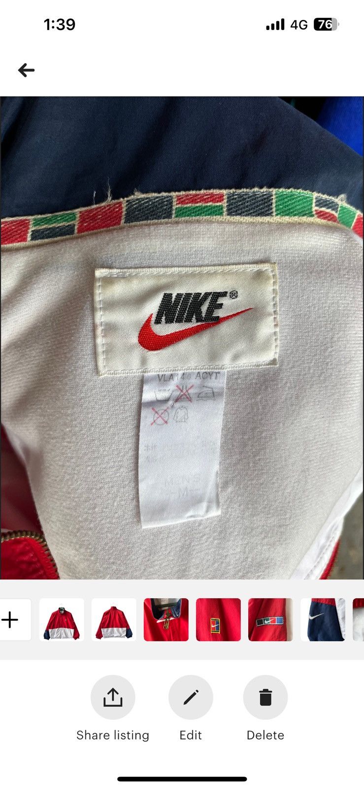 Nike Vintage 90s Nike Court Windbreaker Jacket Size US M / EU 48-50 / 2 - 7 Thumbnail
