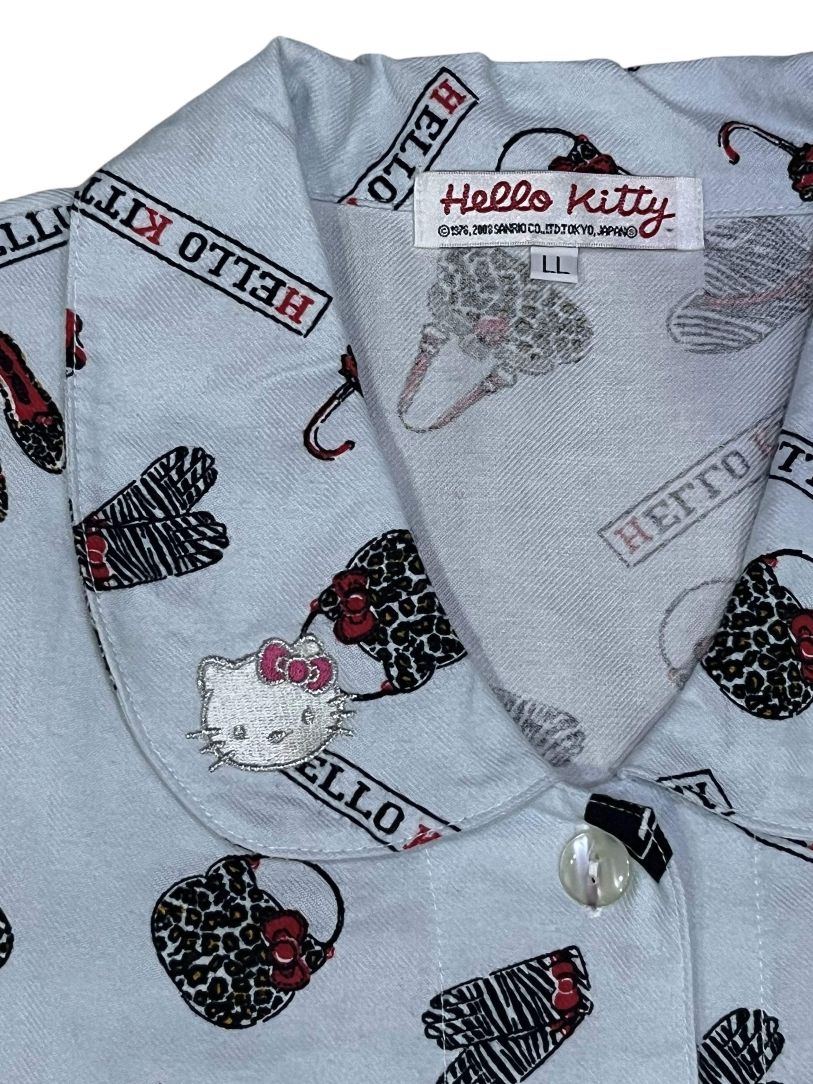 Cartoon Network Hello Kitty 2008 Monogram Pajama Set Unisex Y2K Loungewear Size US L / EU 52-54 / 3 - 3 Thumbnail