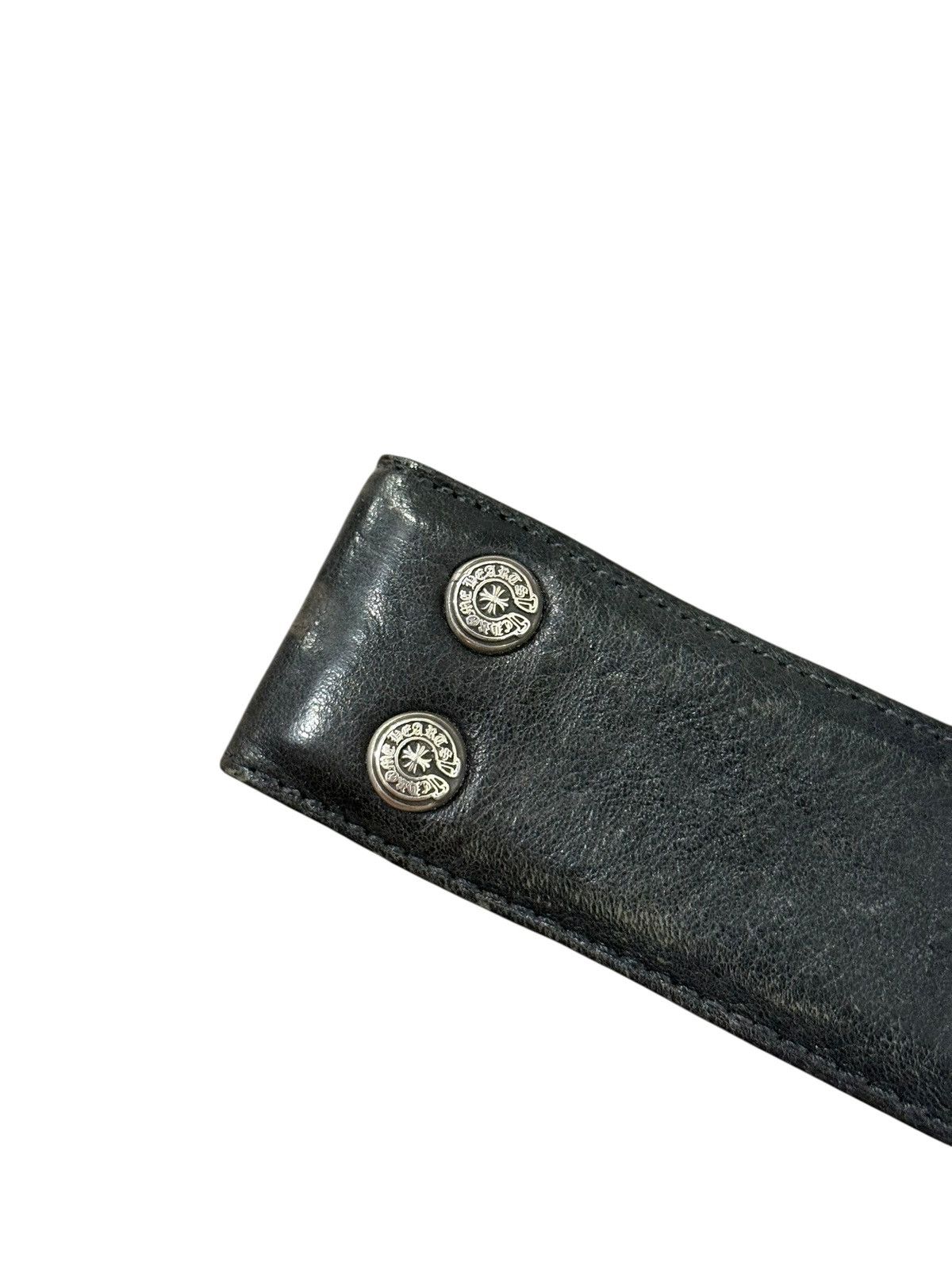 Chrome Hearts Black Leather Belt Strap Size 30 - 2 Thumbnail