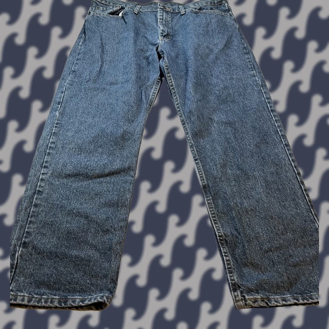 Wrangler Wrangler Jeans Men’s 38x29 Premium Quality Light Denim Jeans Blue 5-Pocket Regular Mid Rise Cotton Blend Denim USA Logo Size US 38 / EU 54 - 1 Thumbnail