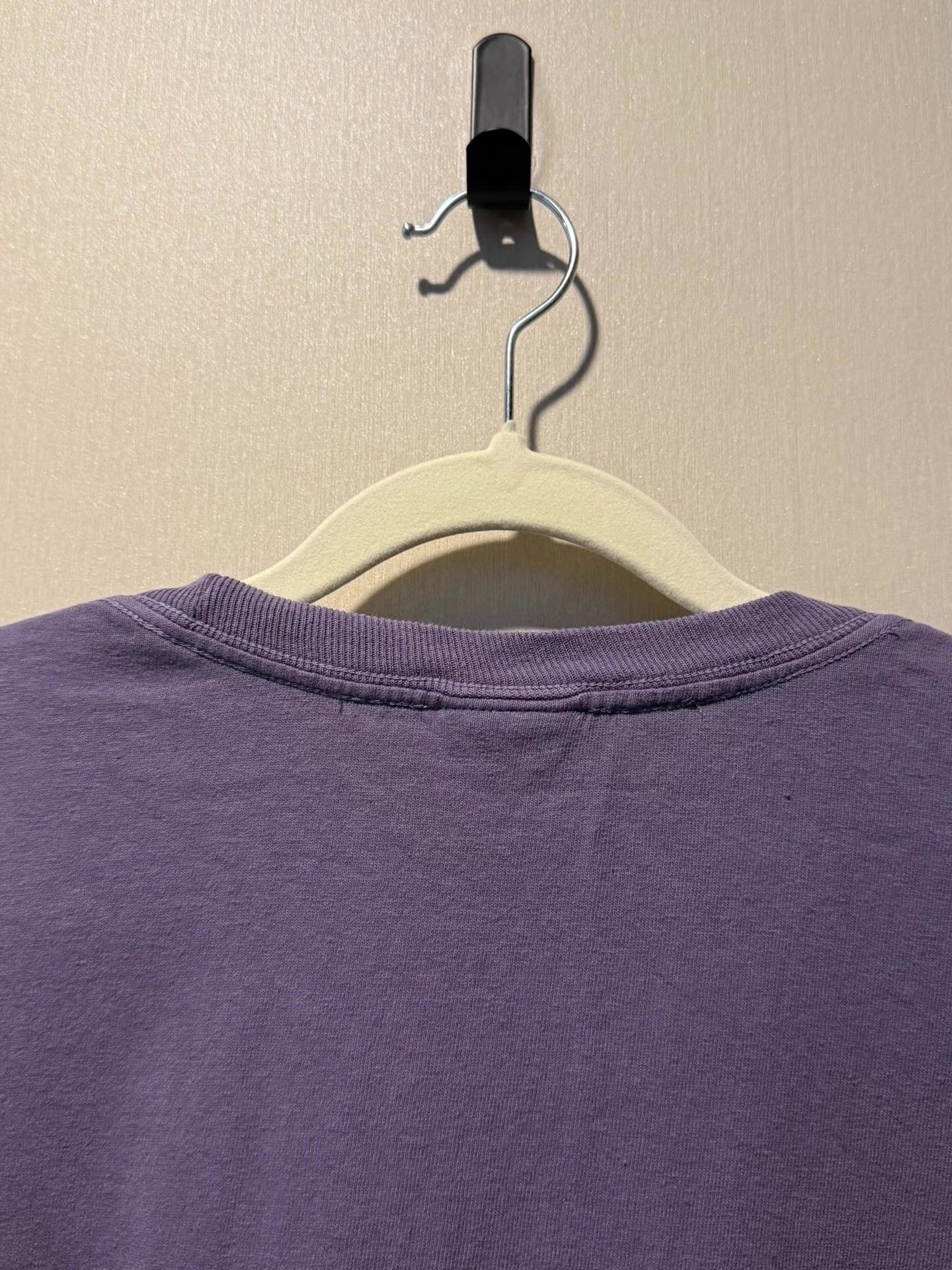 Stussy Stussy SS25 purple ribbed crew neckshort-sleeve T-shirt Ｑ20 Size US L / EU 52-54 / 3 - 4 Thumbnail