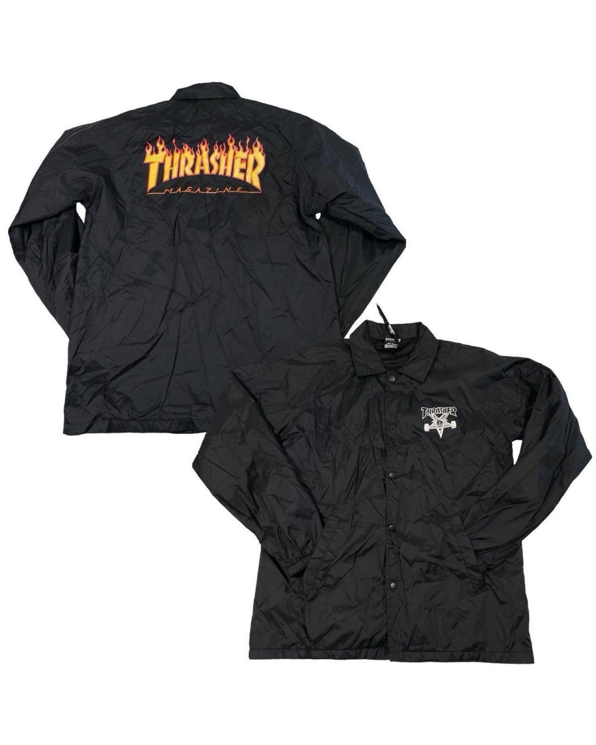 Thrasher Thrasher Flame Coach Size M Button Up Jacket Grailed