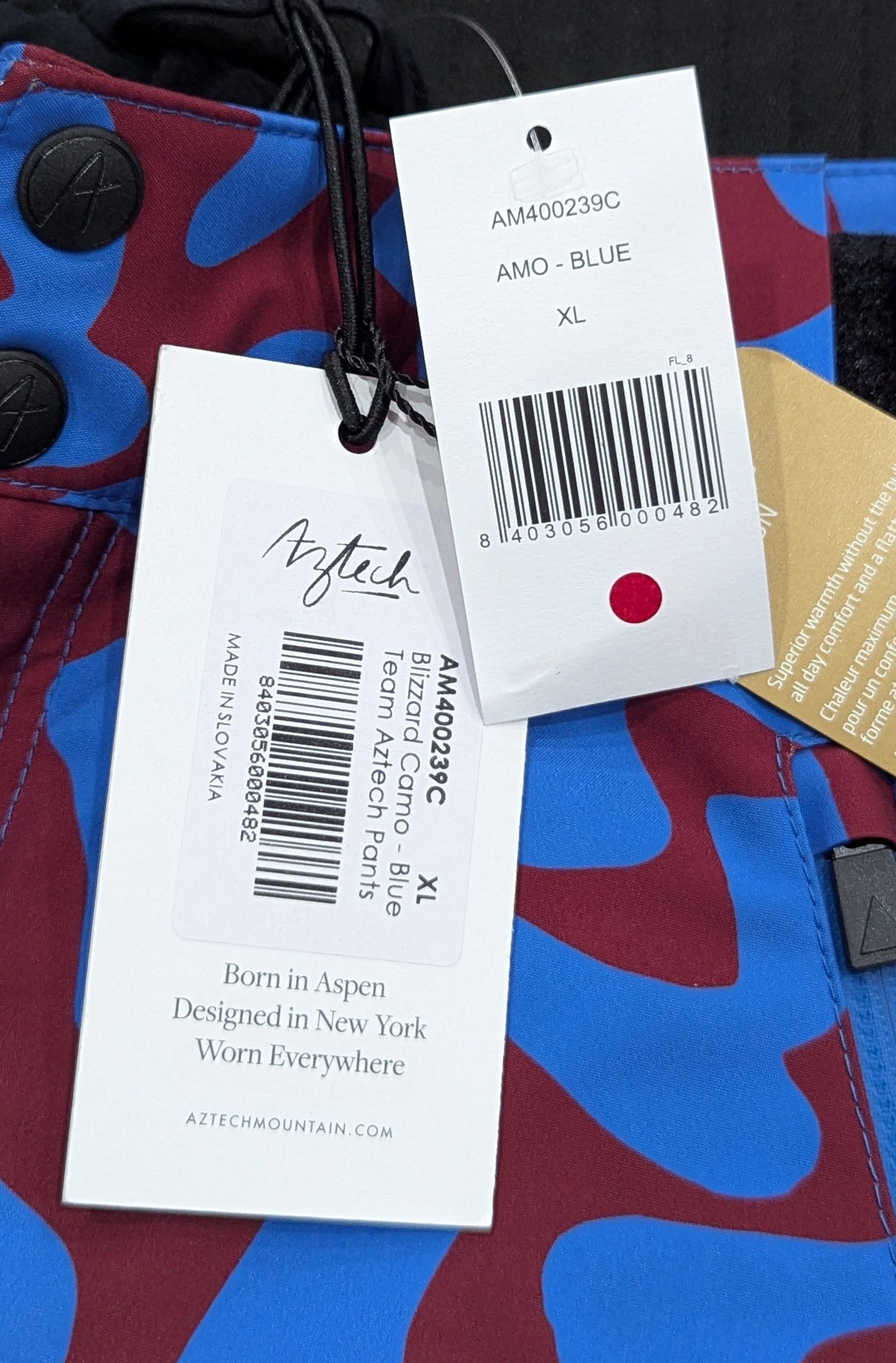 Aztech Mountain Aztech Mountain "Folkh" Abstract Wave Ski Pants Blue/Red XL Size US 36 / EU 52 - 10 Thumbnail